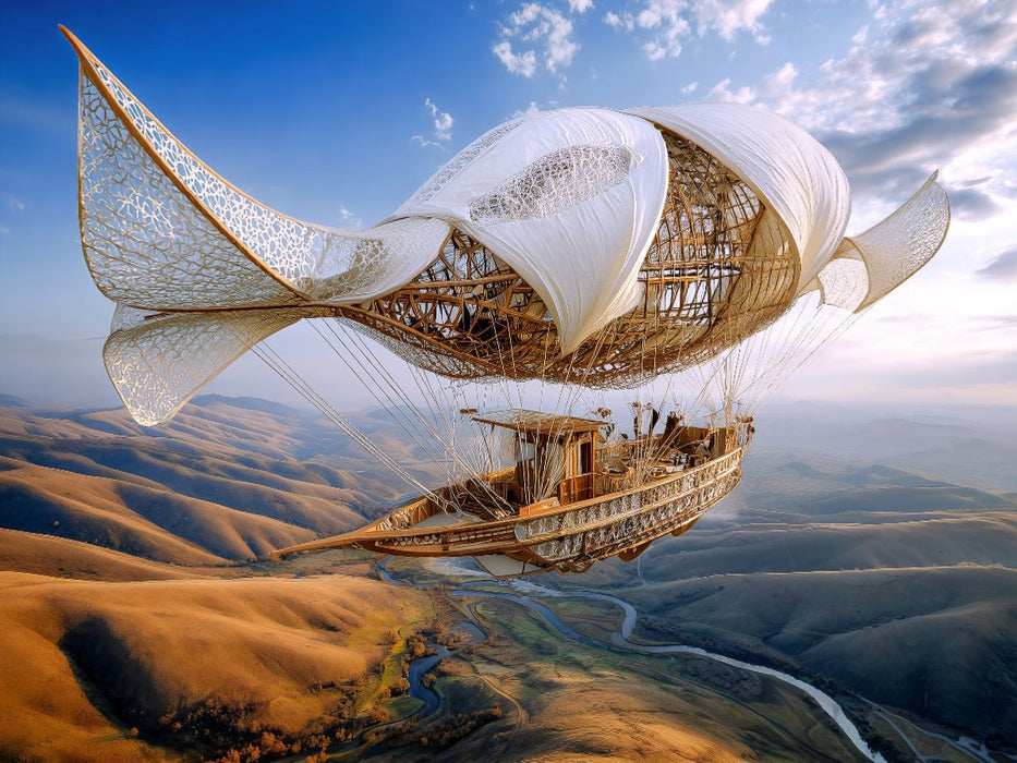 Luftsegel im Dämmerflug - CALVENDO Foto-Puzzle'