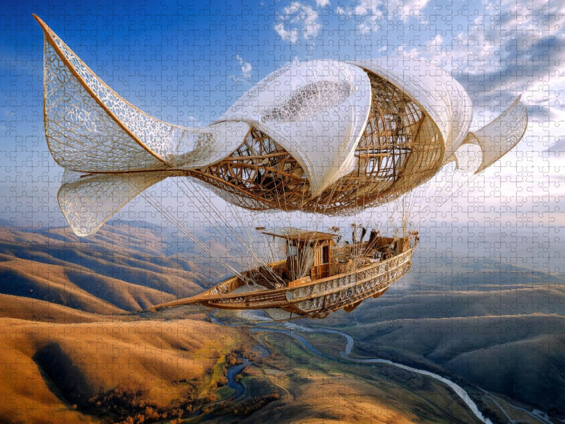 Luftsegel im Dämmerflug - CALVENDO Foto-Puzzle'