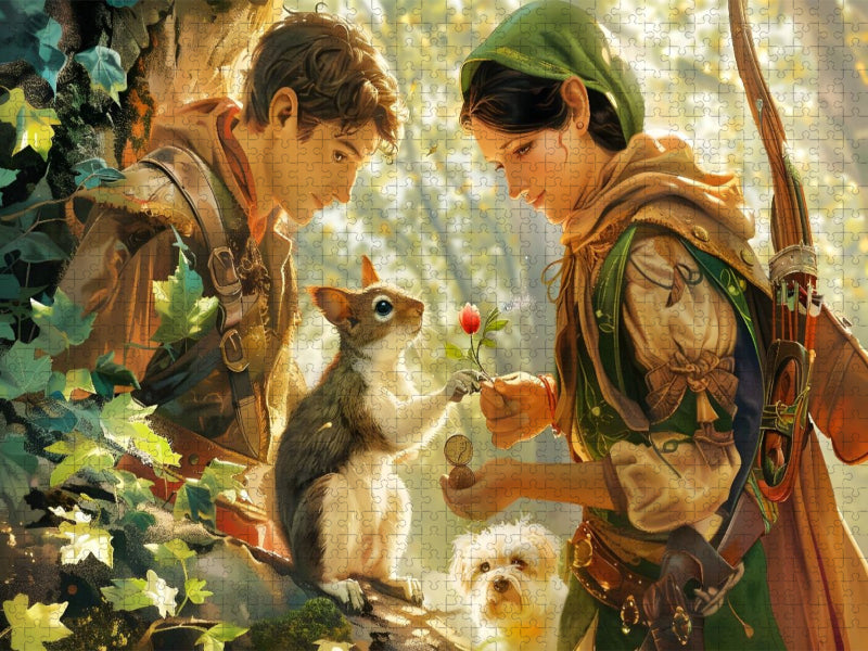 Ein Motiv aus dem Kalender "Bücher, Liebe und ein kleiner Hund" - CALVENDO Foto-Puzzle'