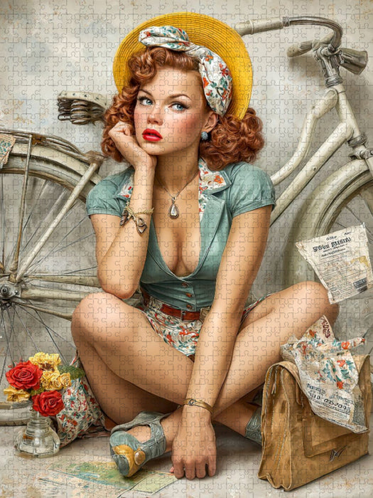 Soll ich mit dem Fahrrad oder soll ich nicht - CALVENDO Foto-Puzzle'