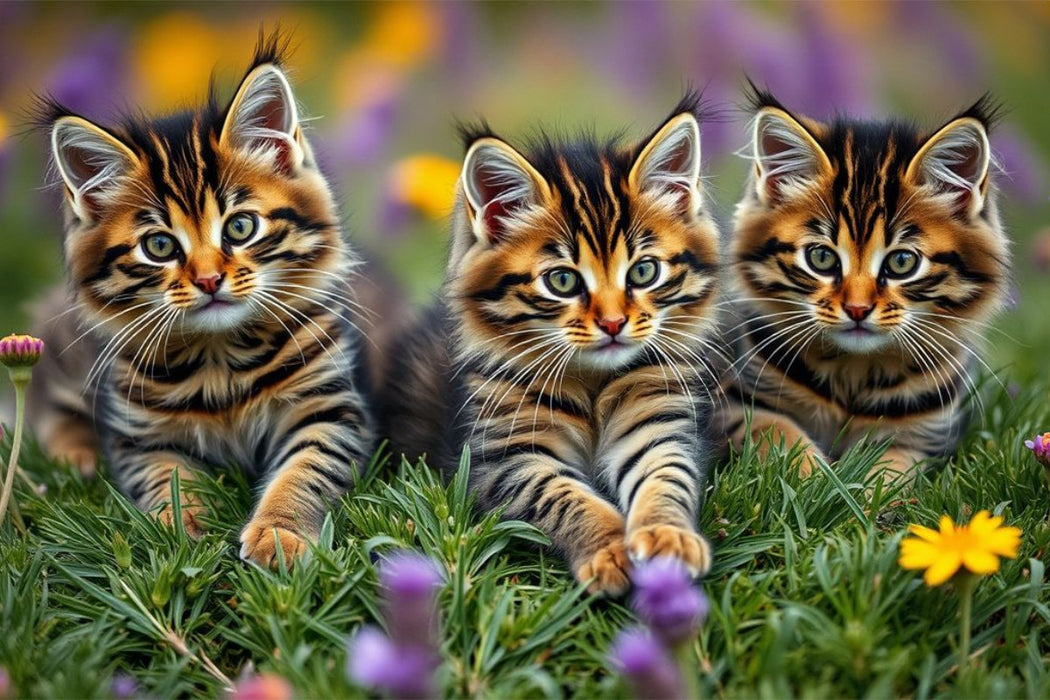 Premium Textil-Leinwand Maine Coon Kitten