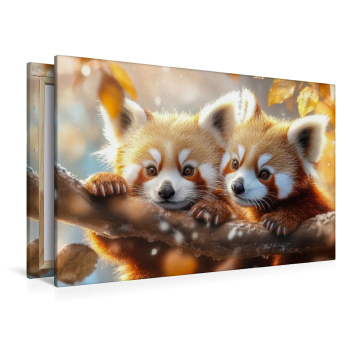 Premium Textil-Leinwand Wo bleibt die Mama