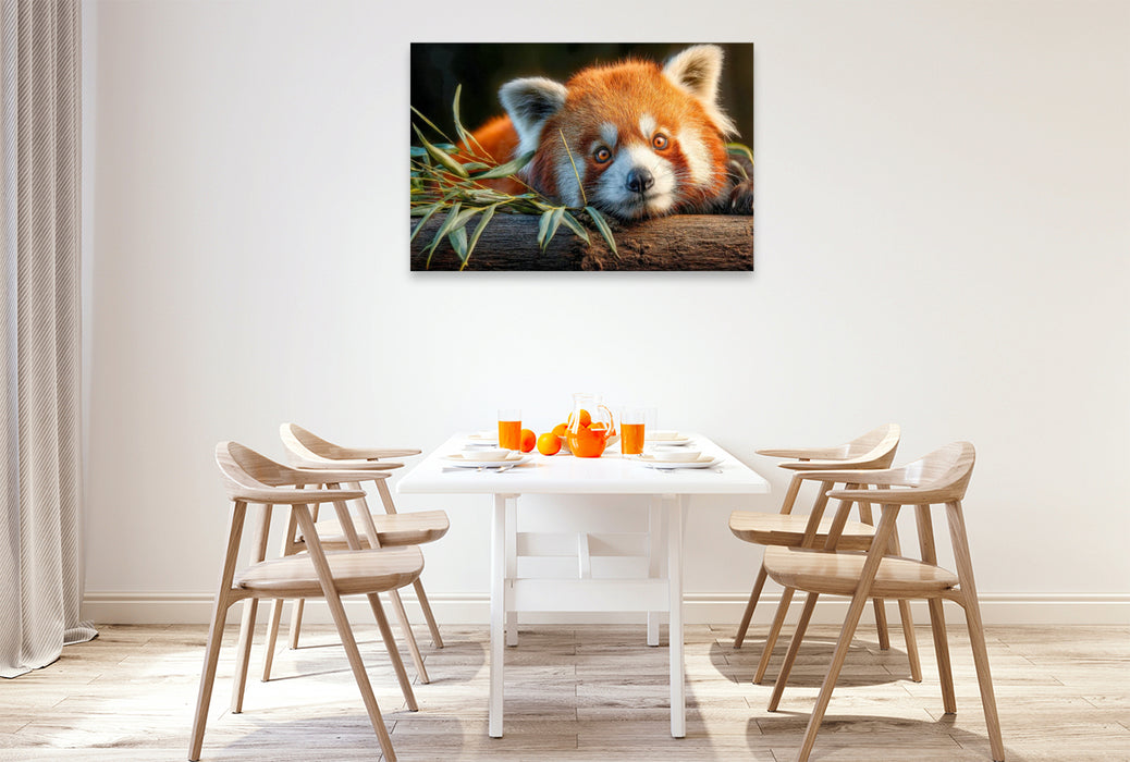 Premium Textil-Leinwand Ich liebe Bambus