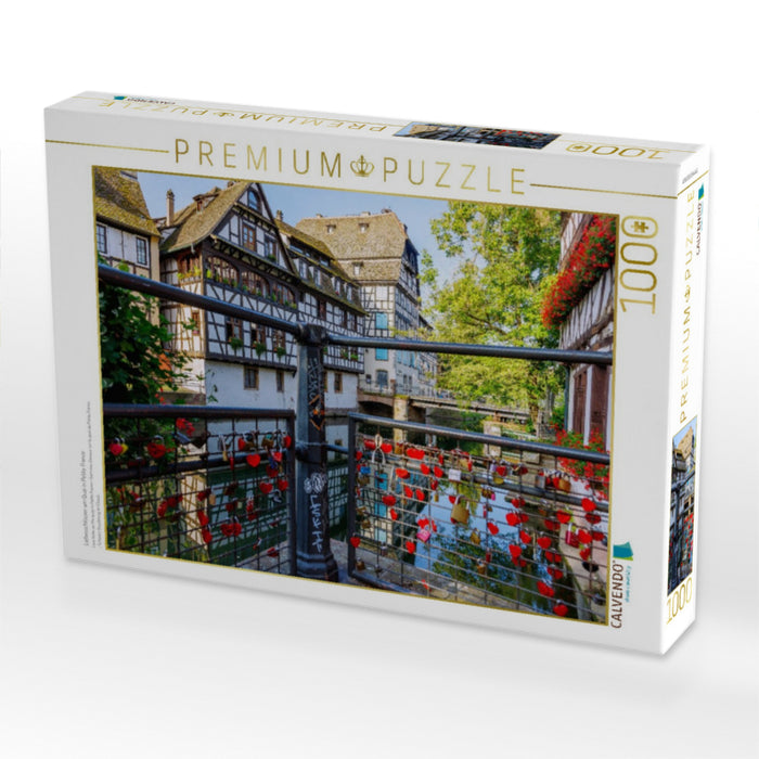 Liebesschlösser am Quai in Petite France - CALVENDO Foto-Puzzle'