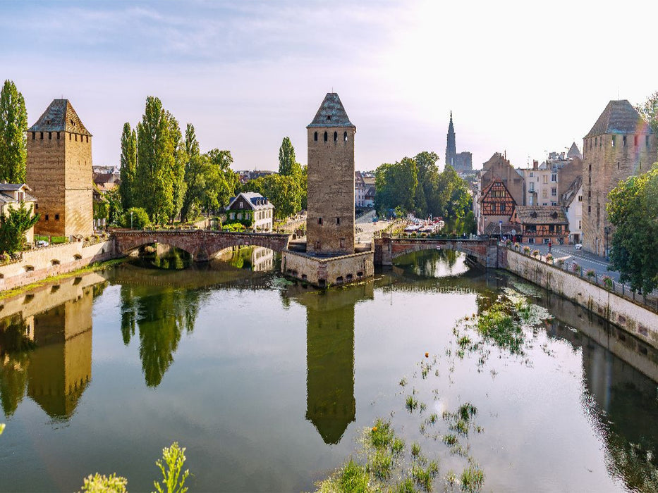 Ponts Couverts und la Petite France an der Ill - CALVENDO Foto-Puzzle'