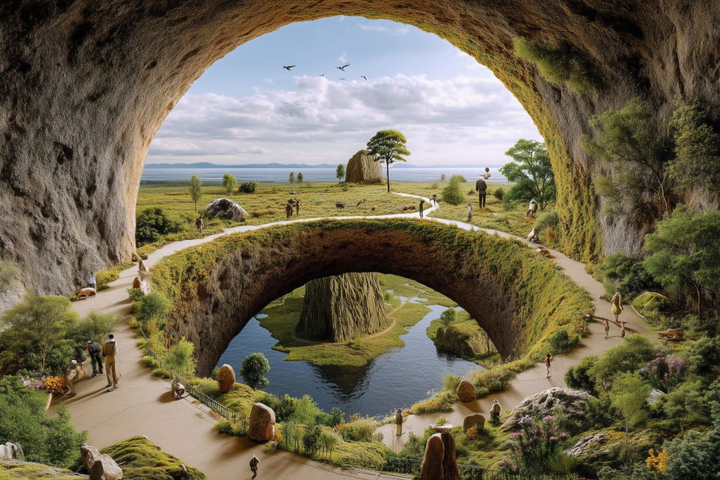 Premium Textil-Leinwand Tor zur Mykofantasie