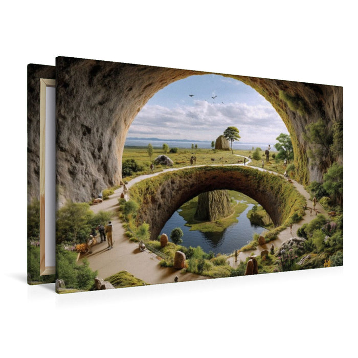 Premium Textil-Leinwand Tor zur Mykofantasie