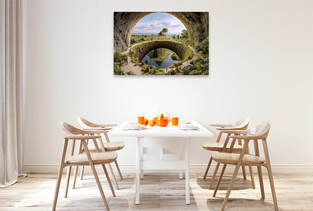 Premium Textil-Leinwand Tor zur Mykofantasie