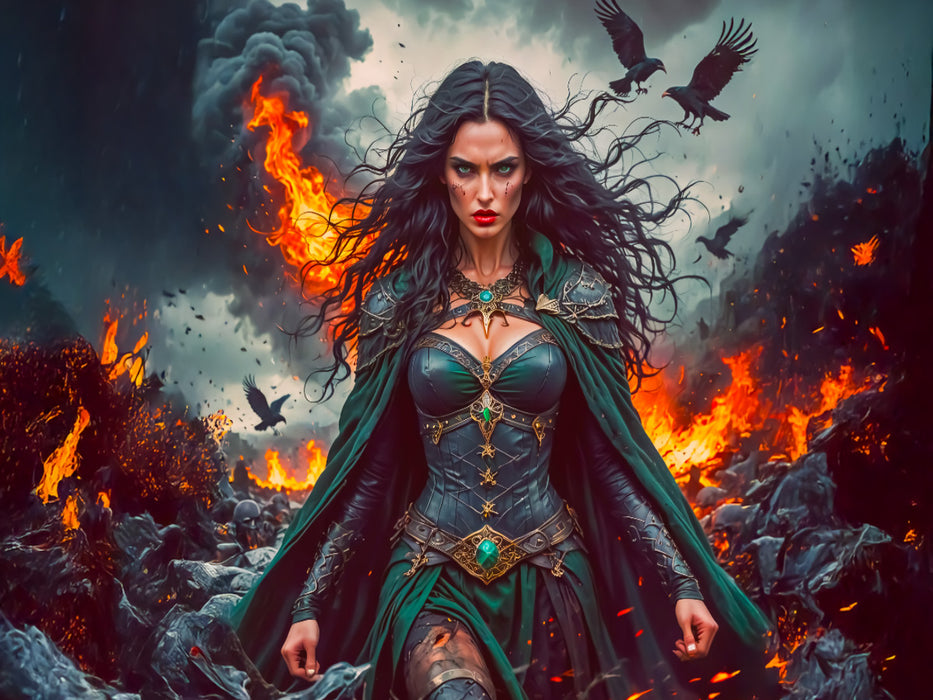 The Morrigan, Göttin des Krieges und des Todes - CALVENDO Foto-Puzzle'