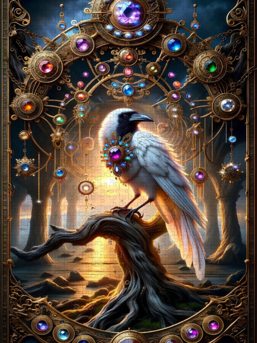 Magie des weißen Raben - CALVENDO Foto-Puzzle'