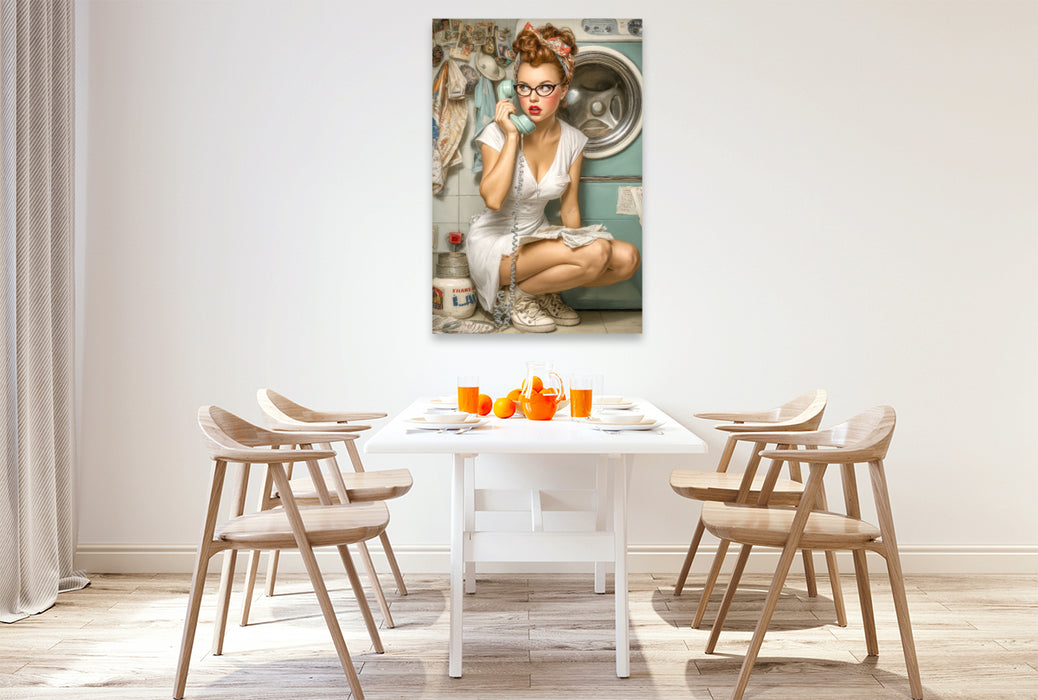 Premium Textil-Leinwand Ich hab´ so einiges zu erzählen