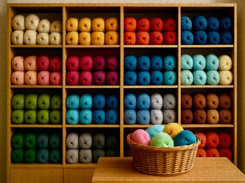 Wolle im Regal - CALVENDO Foto-Puzzle'