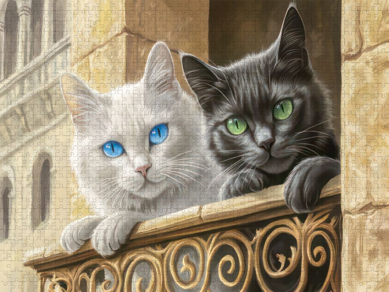 Illustrationen von Katzen - CALVENDO Foto-Puzzle'