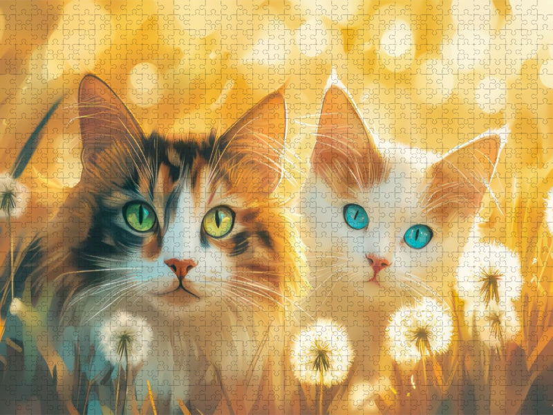 Katzen Illustrationen - CALVENDO Foto-Puzzle'