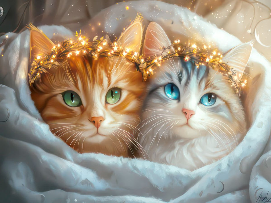 Katzen Illustrationen - CALVENDO Foto-Puzzle'