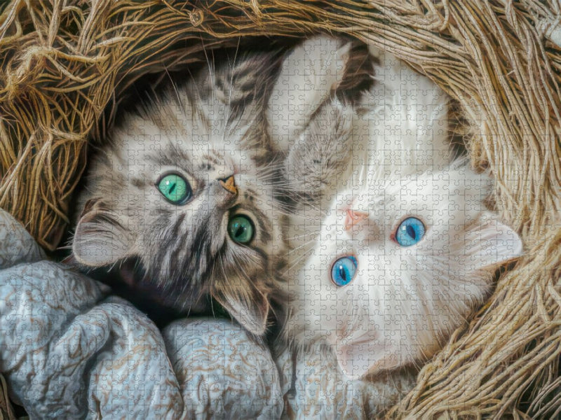 Katzen Illustrationen - CALVENDO Foto-Puzzle'