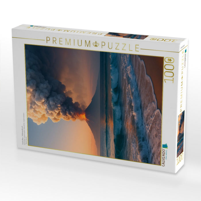 Inselvulkan - Vulkanausbruch - CALVENDO Foto-Puzzle'