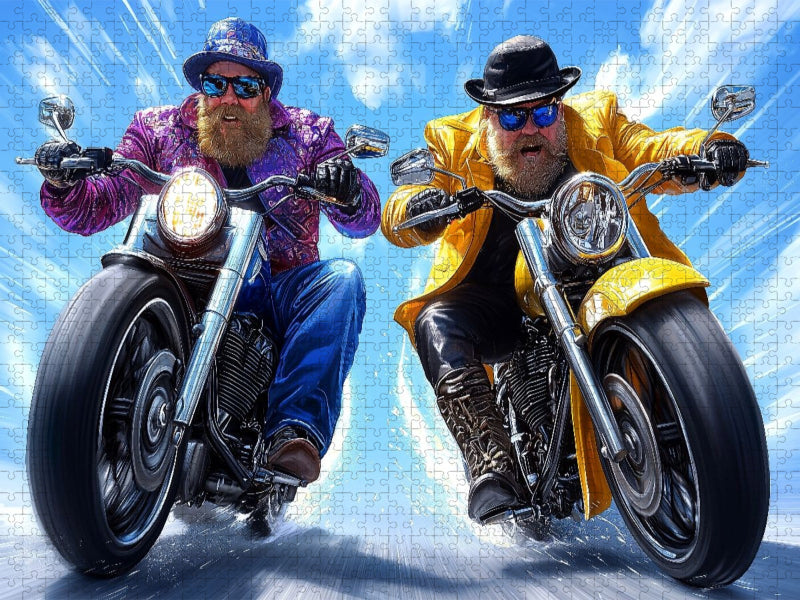 Wind im Gesicht, WLAN im Helm - CALVENDO Foto-Puzzle'