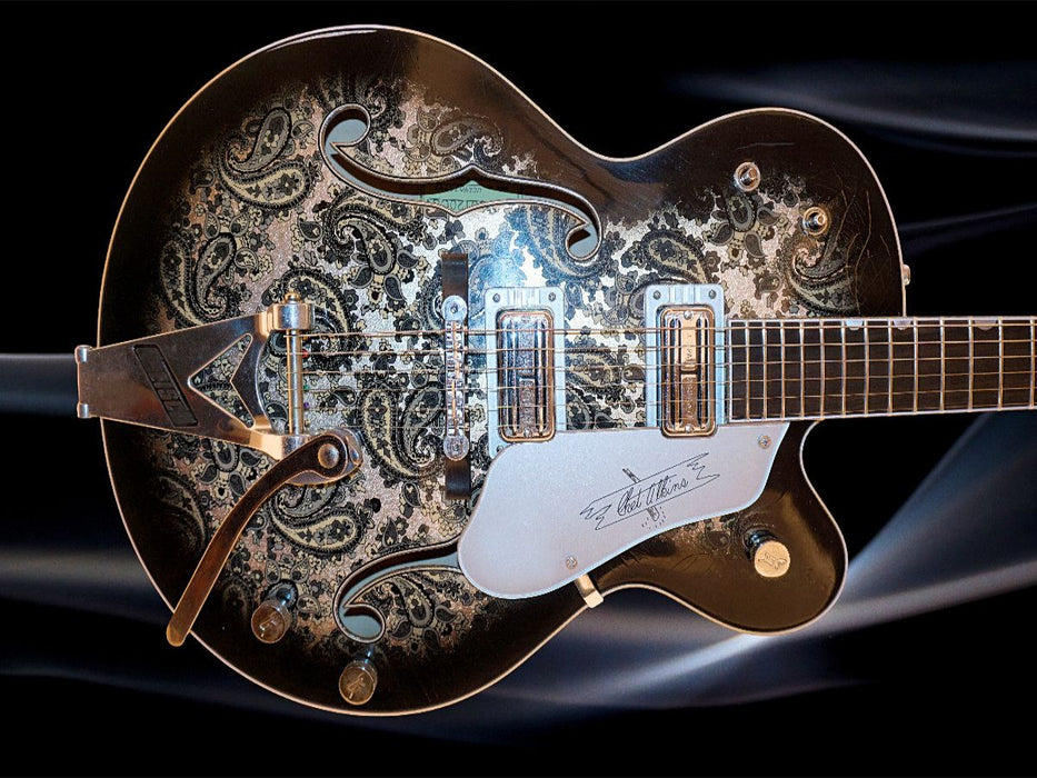 Jazz-Style E-Gitarre Black Paisley Relic - CALVENDO Foto-Puzzle'