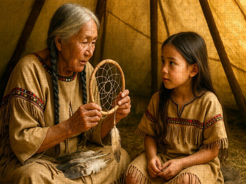Weberin der Erinnerung - Spiritualität der Indianer - CALVENDO Foto-Puzzle'