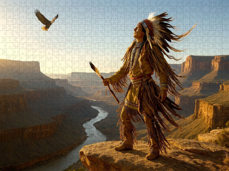 Der Ruf des Adlers - Spiritualität der Indianer - CALVENDO Foto-Puzzle'