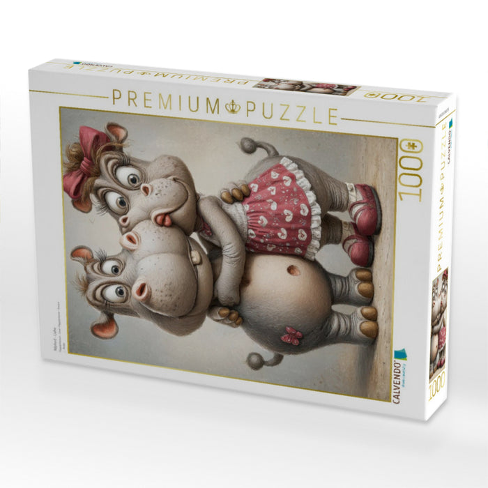 Nilpferd - Liebe - CALVENDO Foto-Puzzle'