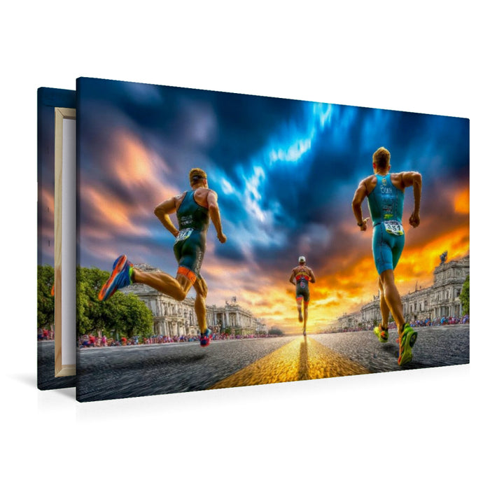 Premium Textil-Leinwand Die dritte Disziplin - laufen