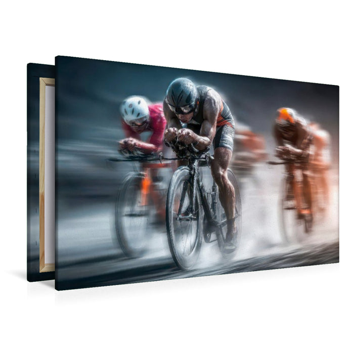 Premium Textil-Leinwand Mit jeder Faser des Körpers - weiterfahren