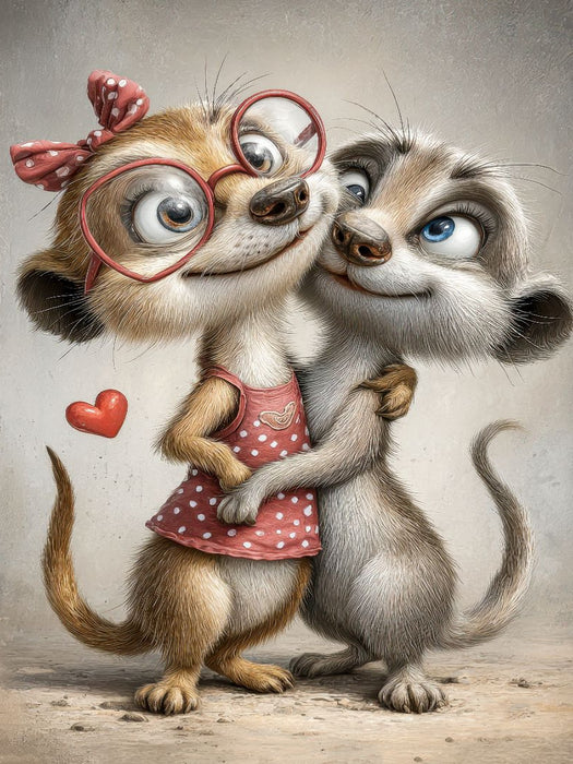Erdmännchen - Liebe - CALVENDO Foto-Puzzle'