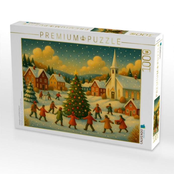 Lichterglanz und Schlittschuhspuren - CALVENDO Foto-Puzzle'