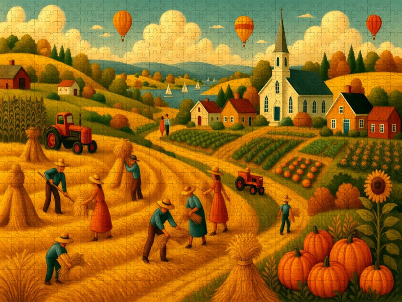 Erntezeit im Sonnenlicht - CALVENDO Foto-Puzzle'