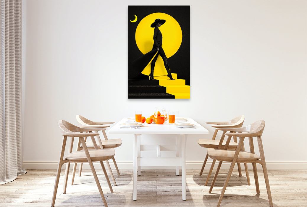 Premium Textil-Leinwand Lips Don’t Lie