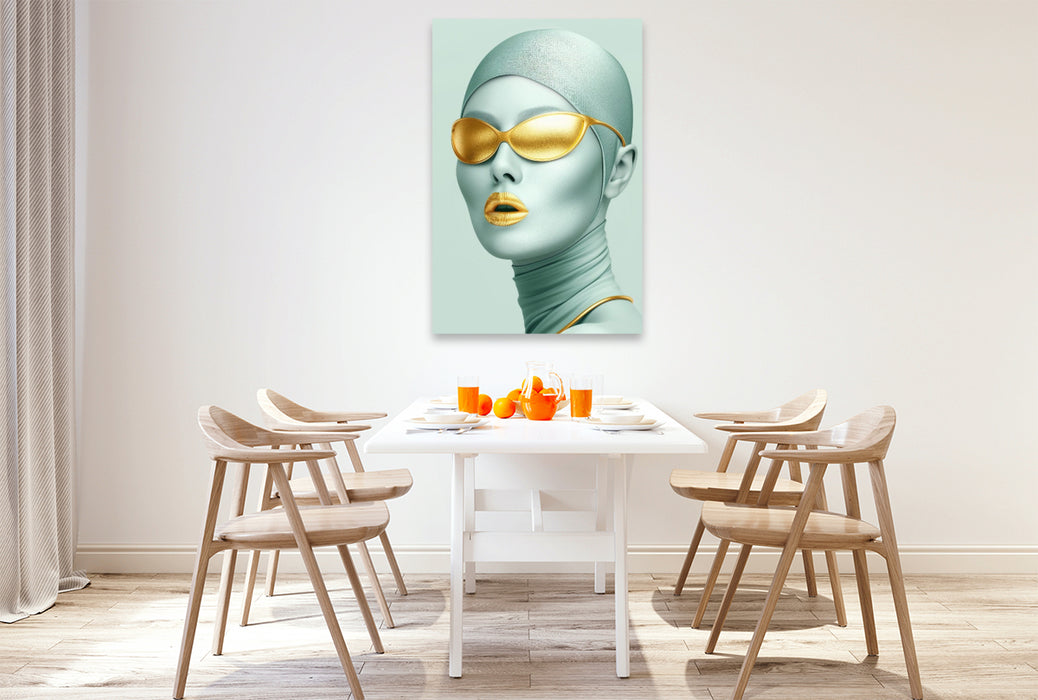 Premium Textil-Leinwand Lips Don’t Lie