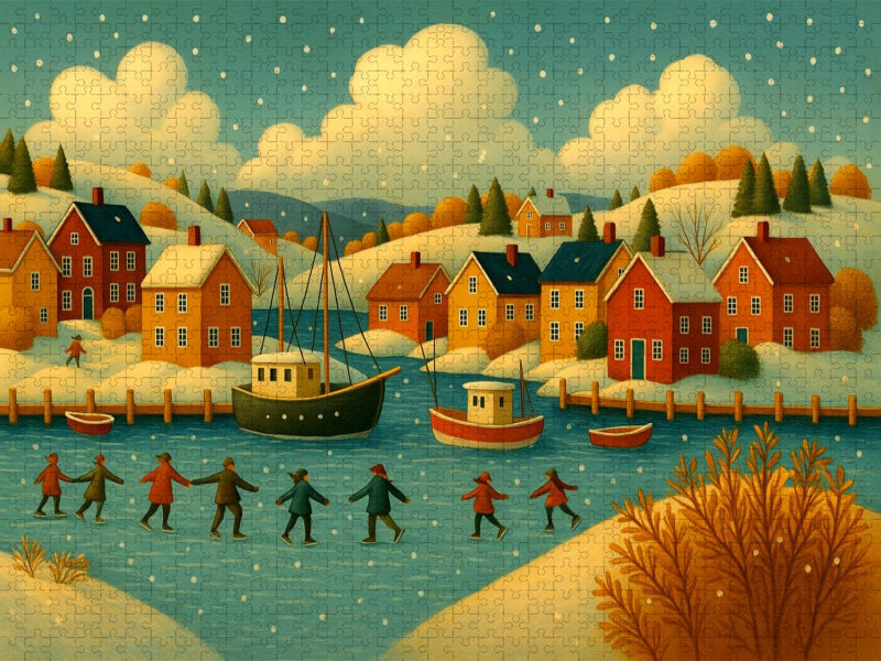 Wintertanz auf dem Eis - CALVENDO Foto-Puzzle'