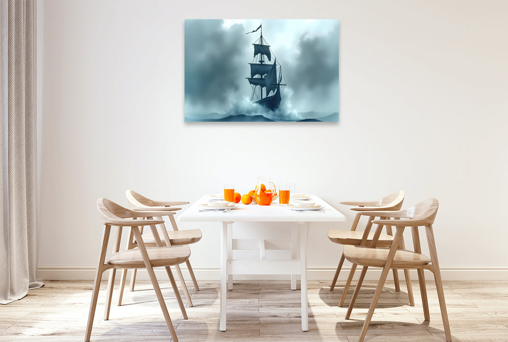 Premium Textil-Leinwand Nebelsegler