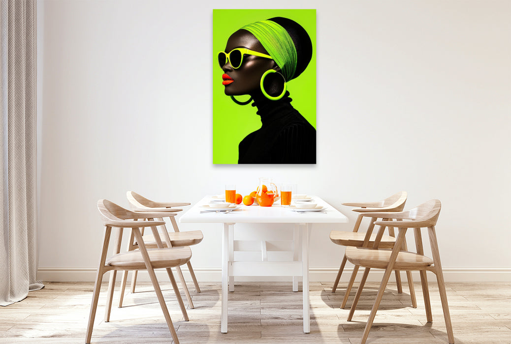 Premium Textil-Leinwand Queen of the Scene