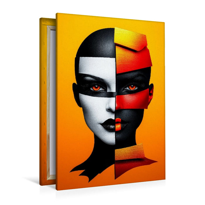 Premium Textil-Leinwand Style Icon in Technicolor