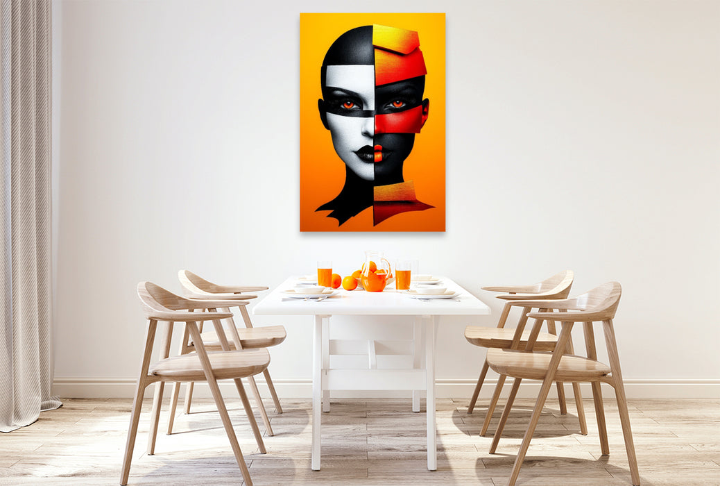 Premium Textil-Leinwand Style Icon in Technicolor