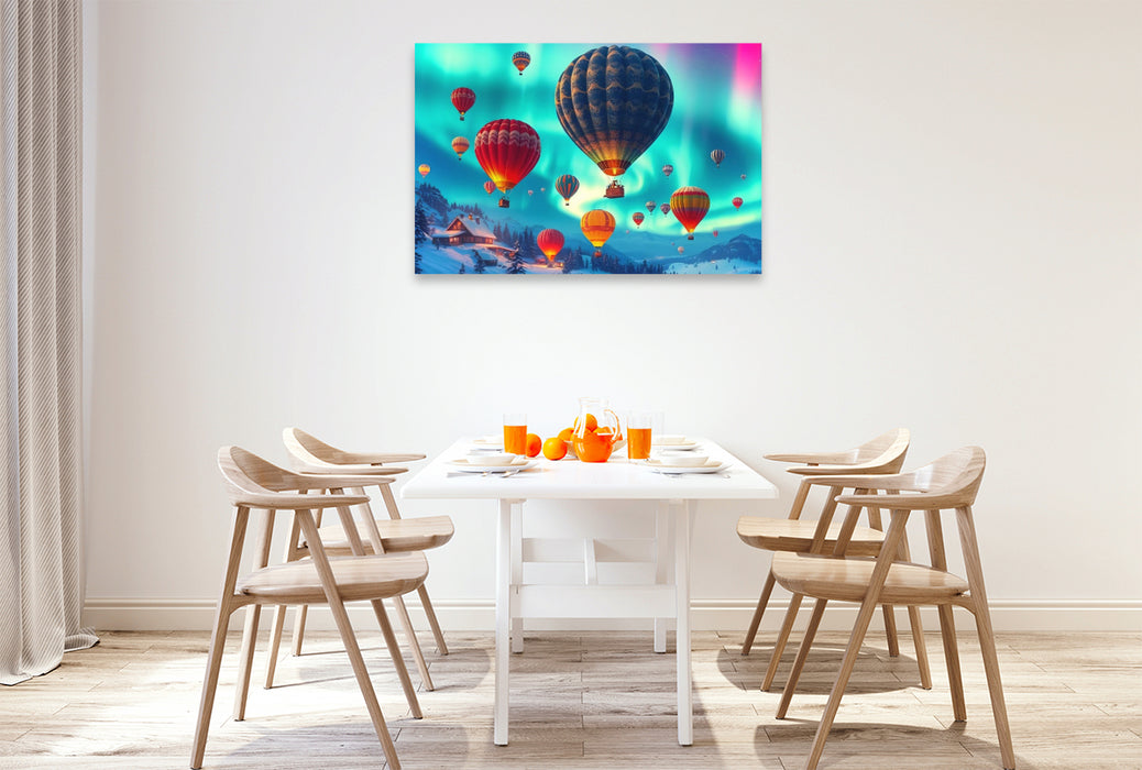 Premium Textil-Leinwand Aurora Aeronauten