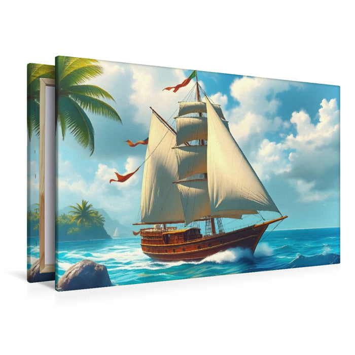 Premium Textil-Leinwand Tropischer Wind