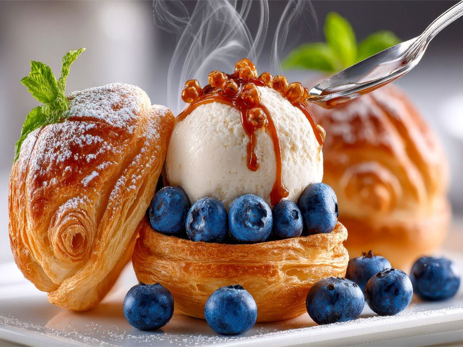 Windbeutelgenuss mit Heidelbeeren - CALVENDO Foto-Puzzle'