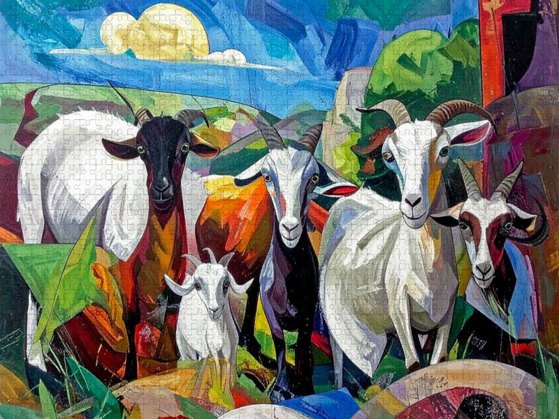 Ziegenherde - CALVENDO Foto-Puzzle'
