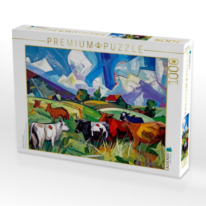 Rinder auf der Weide - CALVENDO Foto-Puzzle'