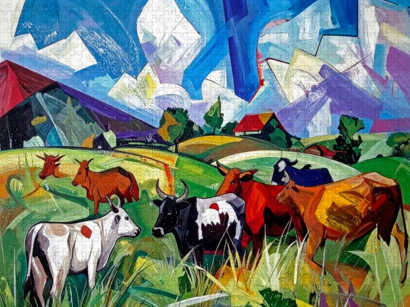 Rinder auf der Weide - CALVENDO Foto-Puzzle'