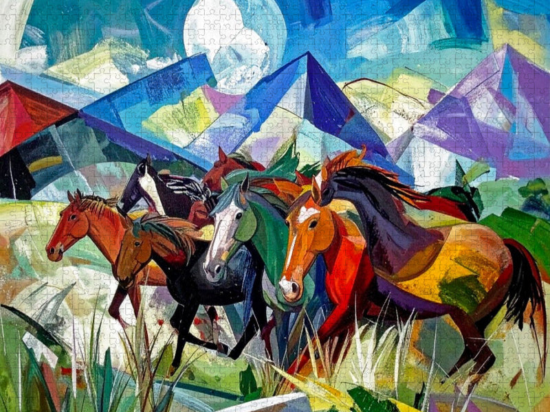 Pferdeherde - CALVENDO Foto-Puzzle'