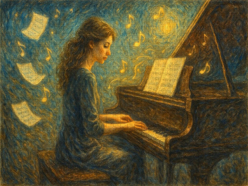 Wo jeder Ton eine Erinnerung streift - CALVENDO Foto-Puzzle'