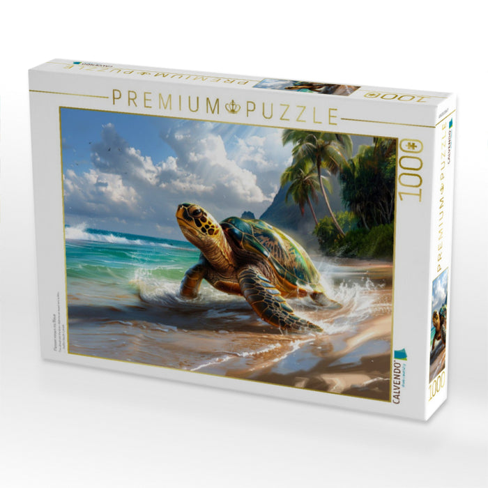 Flossen voraus ins Blaue - CALVENDO Foto-Puzzle'