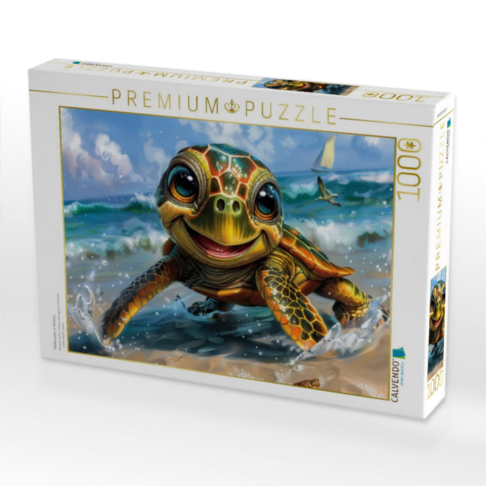 Wellenreiter in Miniatur - CALVENDO Foto-Puzzle'