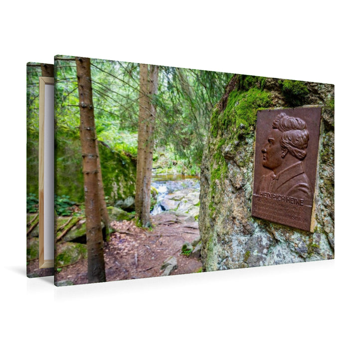 Premium Textil-Leinwand Über den Heinrich-Heine-Weg durch das Ilsetal zu den Ilsefällen