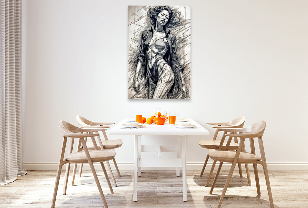 Premium Textil-Leinwand Sunni